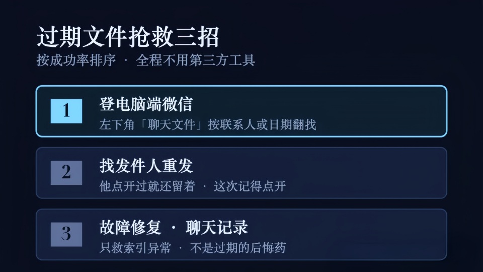 微信过期文件怎么恢复？辟谣改时间，真正有效的3个办法在这